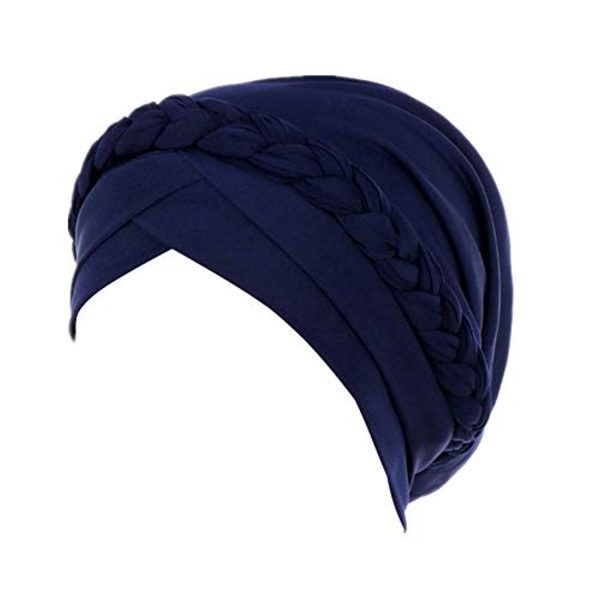 Fxhixiy Hijab Braid Silky Turban Hats for Women Cancer Chemo Beanies Cap Headwrap Headwear