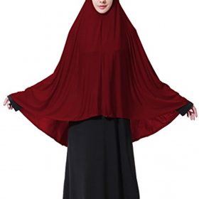 GladThink Womens Muslim Long style Hijab Black