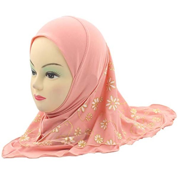 Muslim Practical Kids Hijab Islamic Girls Amira Cap Ready to wear Scarf for ages 2-6