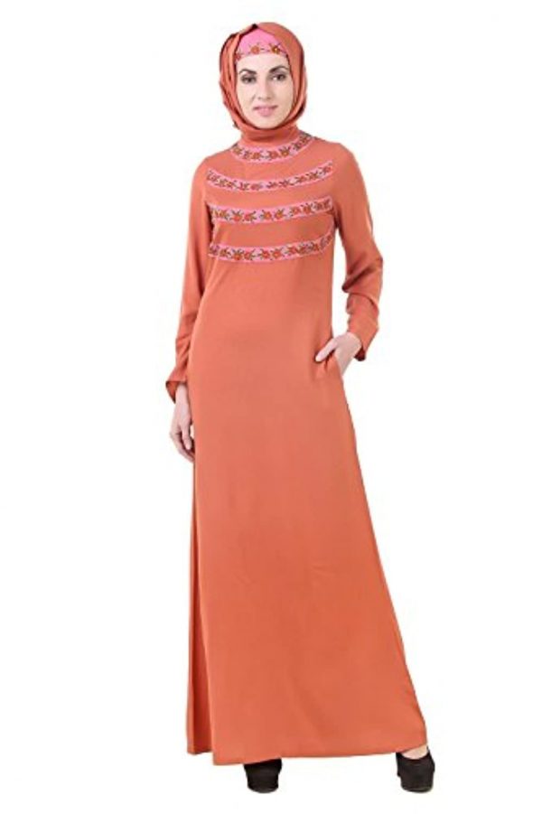 MyBatua Abaya with Hijab Jilbab Islamic Clothing Maxi Dress Muslim Burqa AY-625