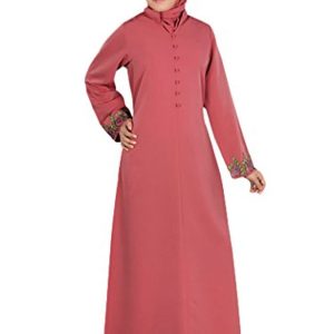 MyBatua Women's Islamic Occasion Wear Zoya Abaya in Rose Pink
