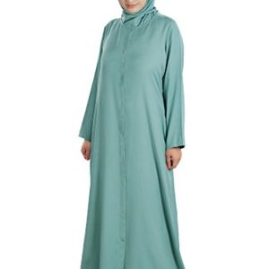 MyBatua Women’s Front Open Jilbab Style Islamic Afsana Abaya in Sky Blue